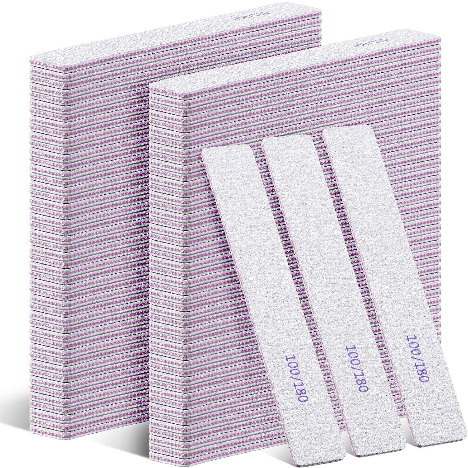 100/180 Grit Nail Files – Pack of 150 Emery Boards