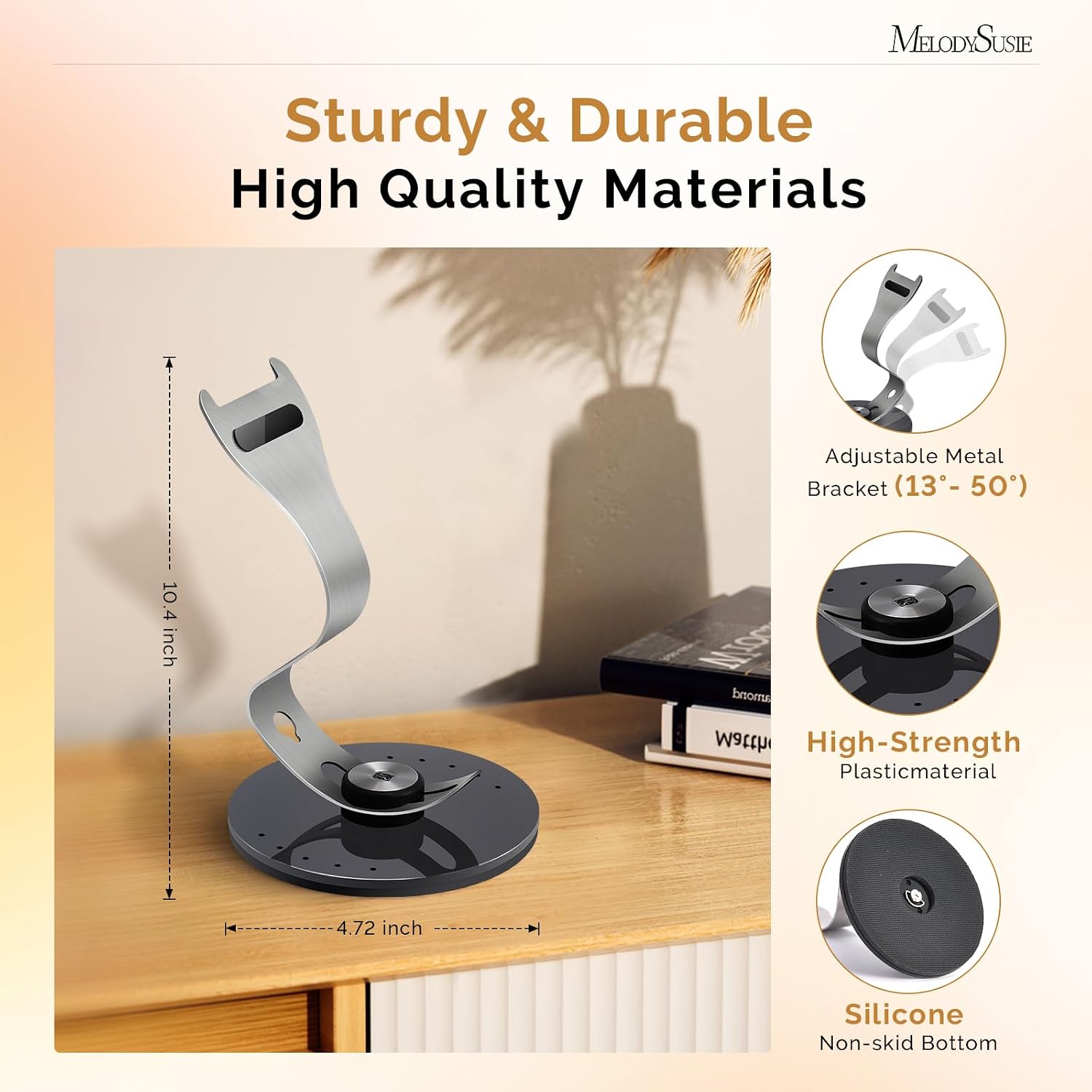 MelodySusie clip-on nail drill holder with acrylic base and 10 bit holes - 3