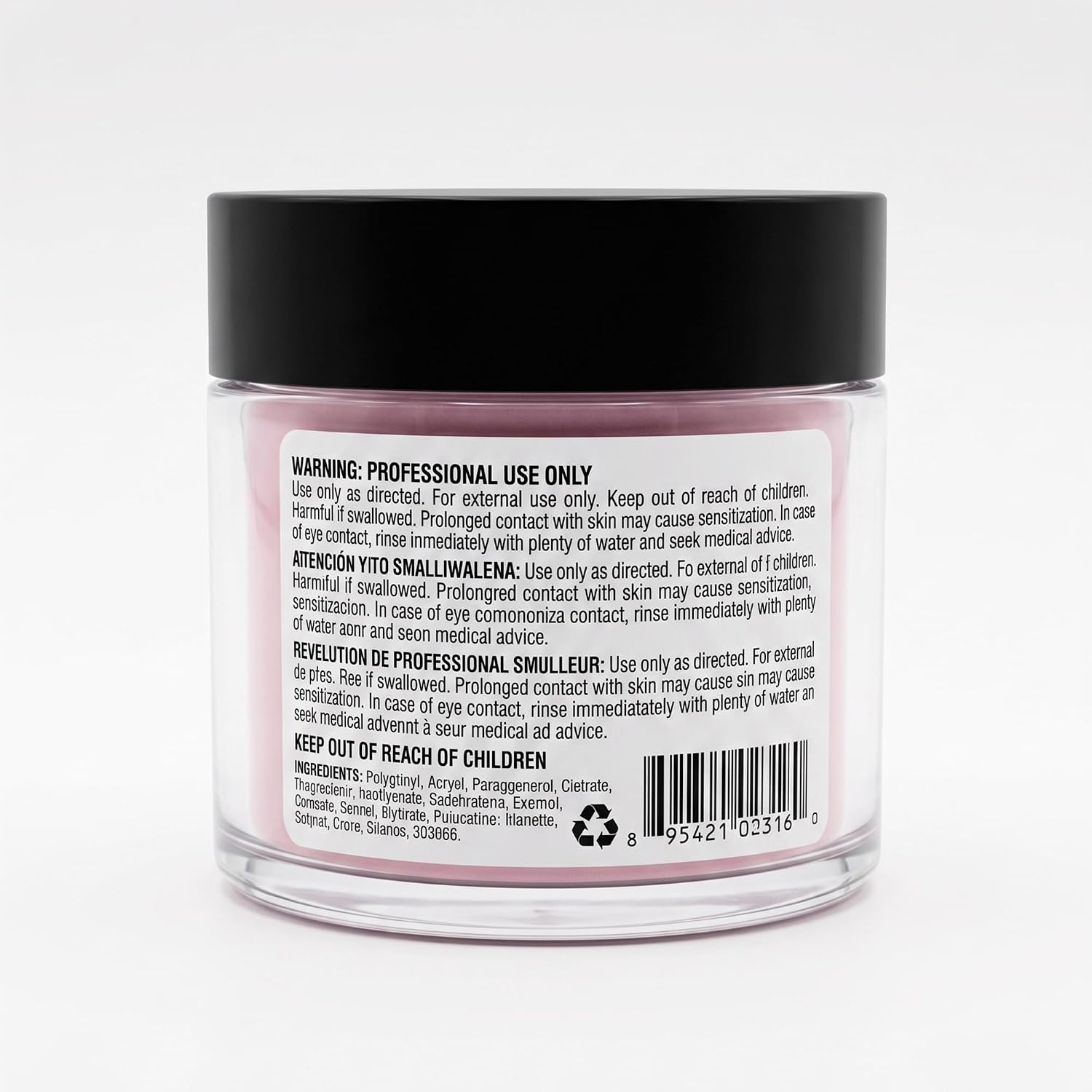 Mia Secret Cover Pink 1 oz nail powder jar - 3