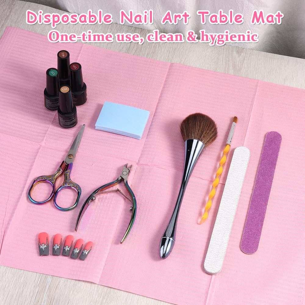 SUTOKAKA disposable nail art table mat pack with foldable absorbent pads - 2