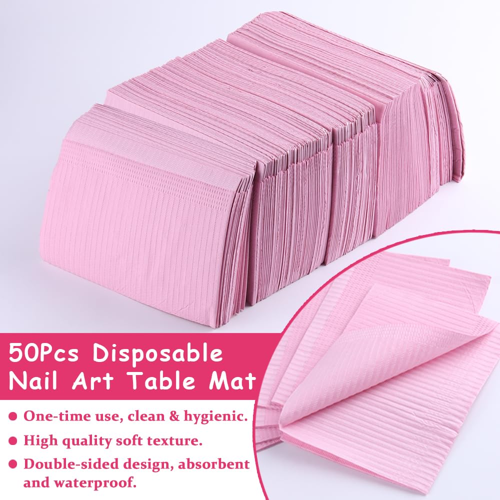SUTOKAKA disposable nail art table mat pack with foldable absorbent pads - 3