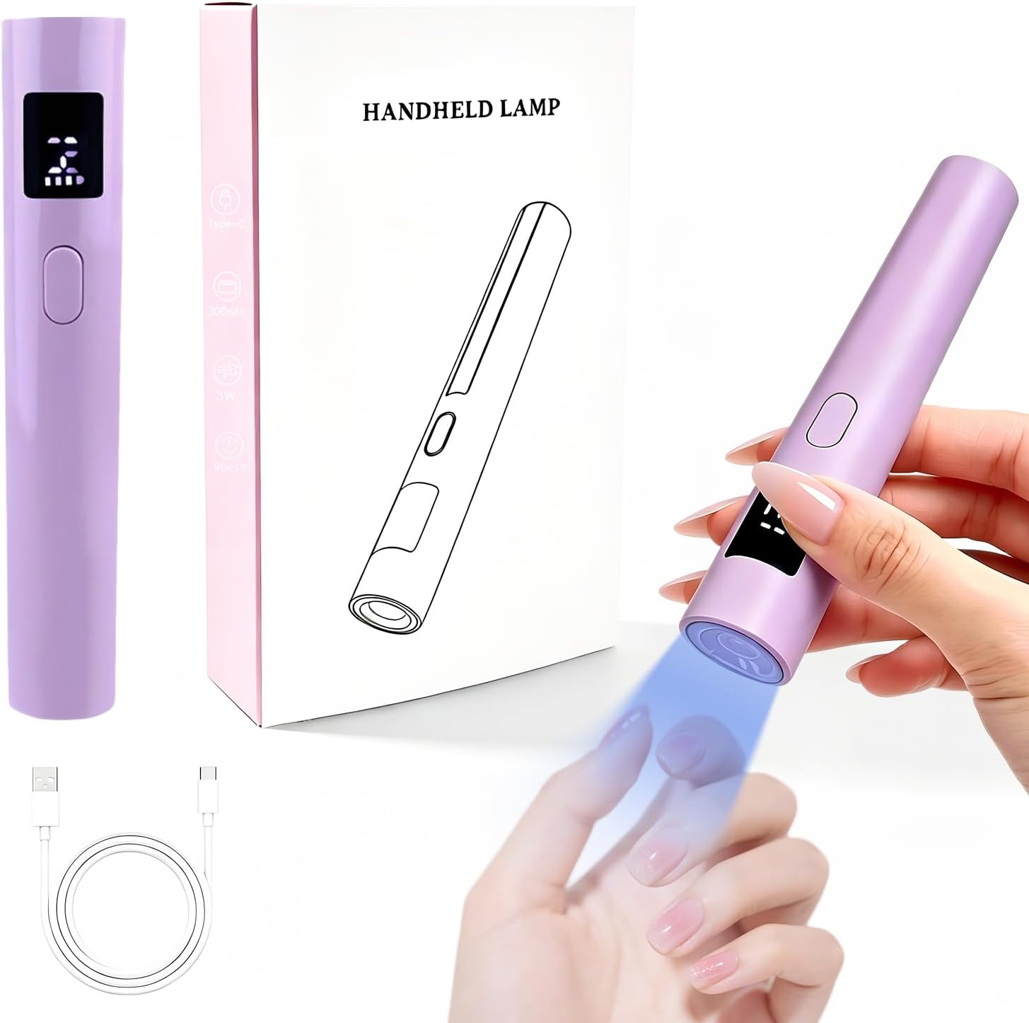 Portable UV Gel Nail Lamp — Mini Rechargeable 3W Cure Light