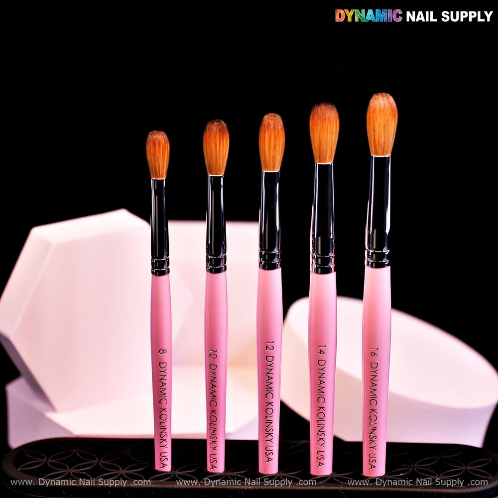 Pink Kolinsky acrylic nail brush - 11