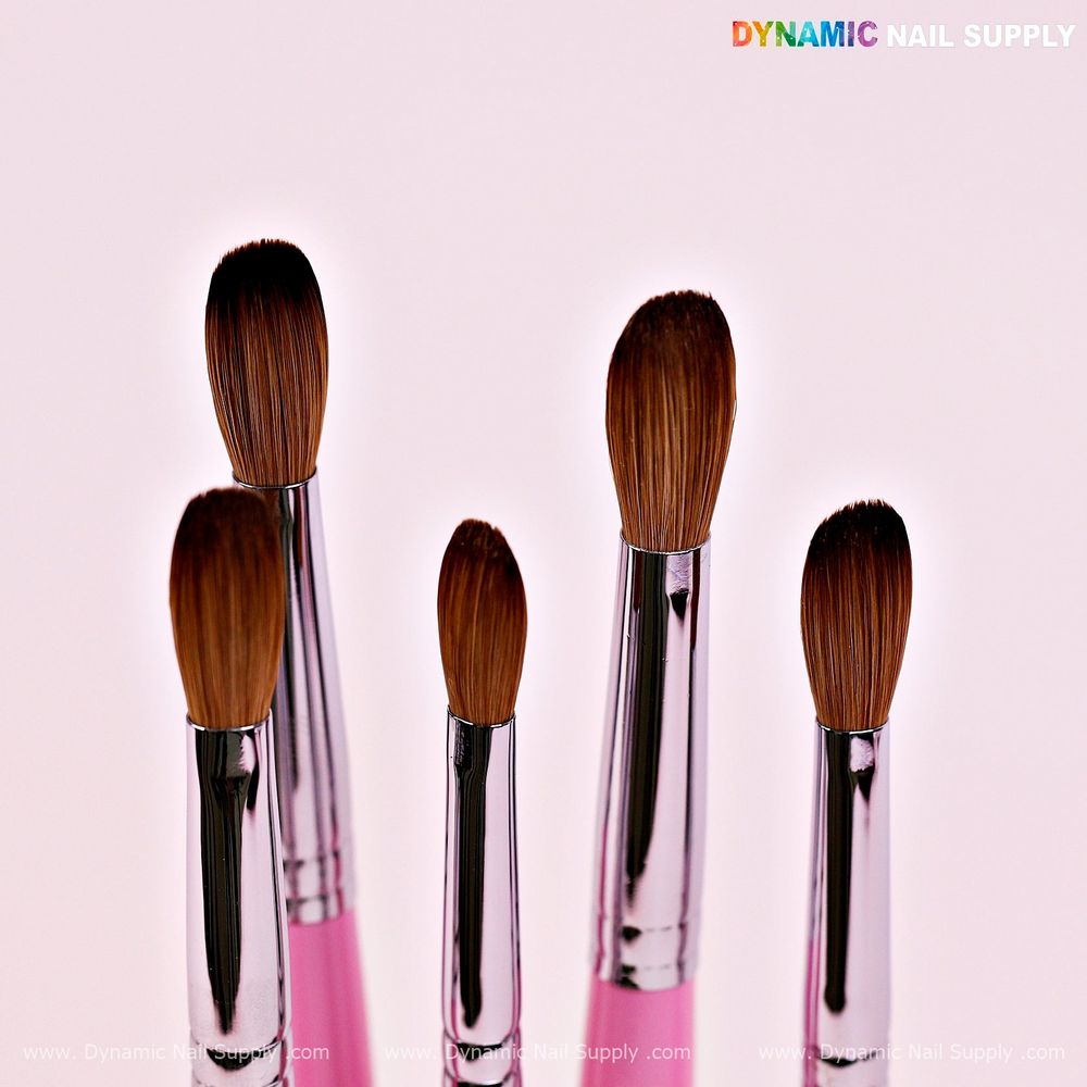 Pink Kolinsky acrylic nail brush - 7