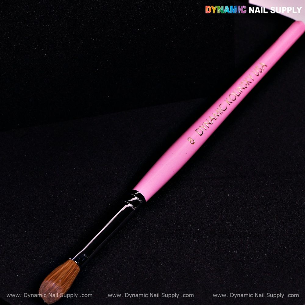 Pink Kolinsky acrylic nail brush - 9