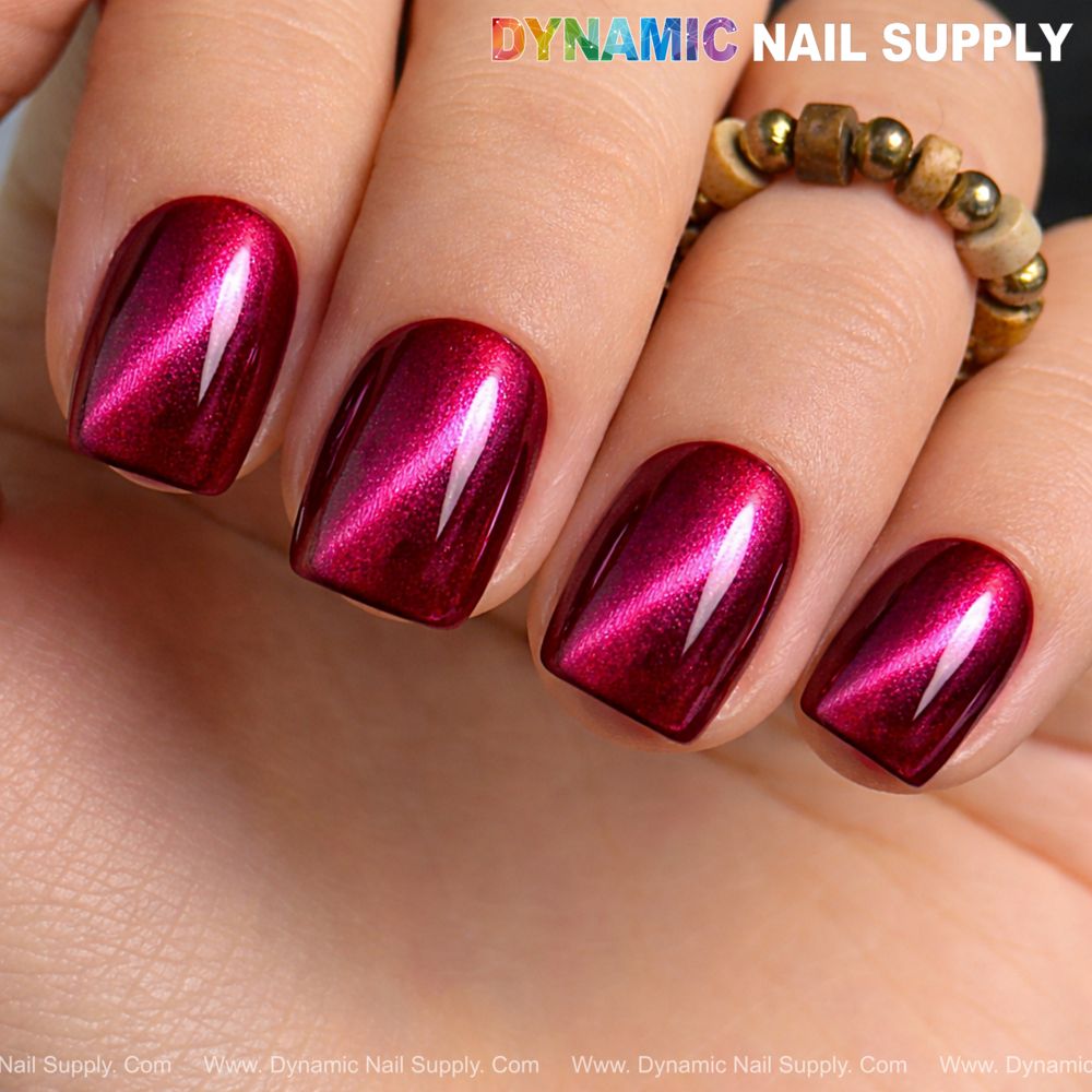 Bordeaux red cat eye gel bottle - 2