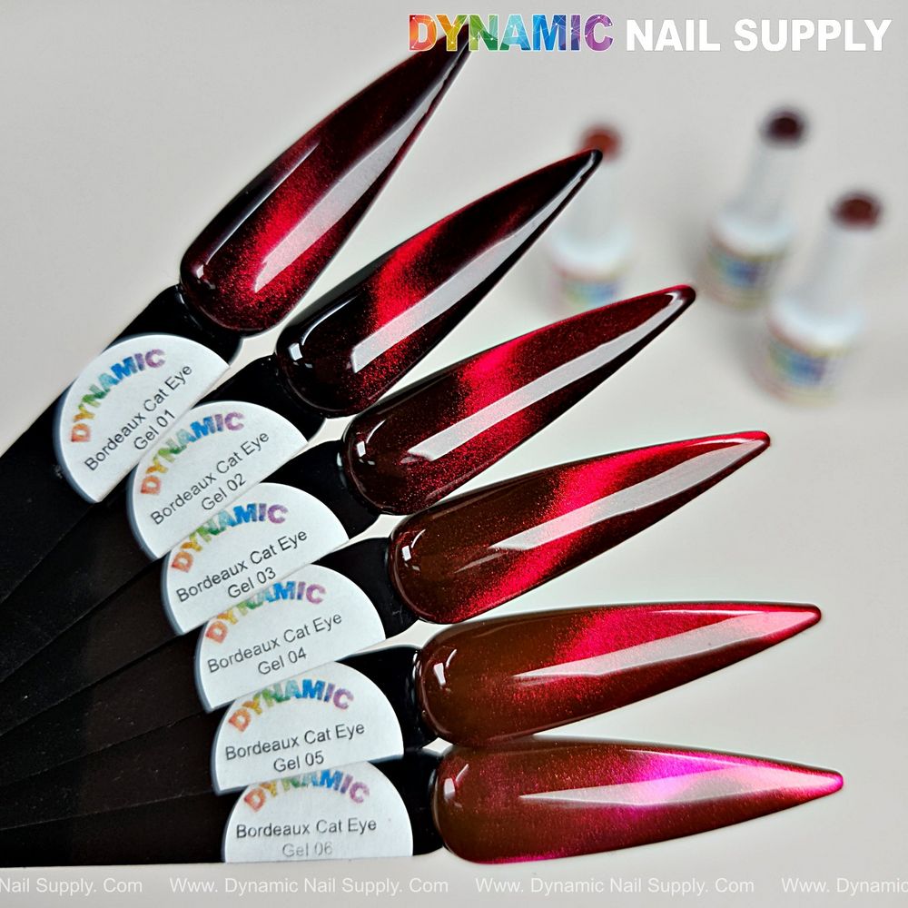 Bordeaux red cat eye gel bottle - 4