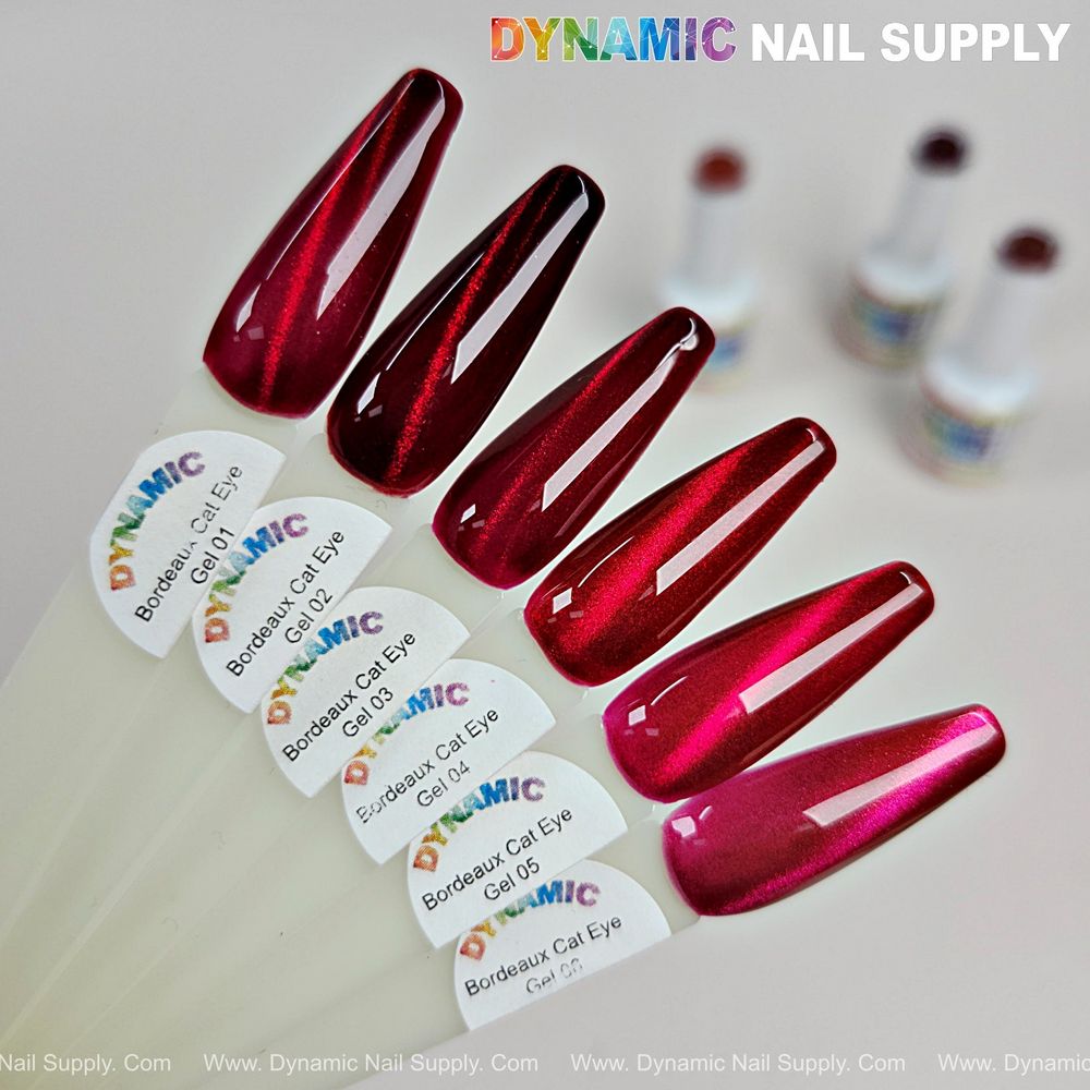 Bordeaux red cat eye gel bottle - 5