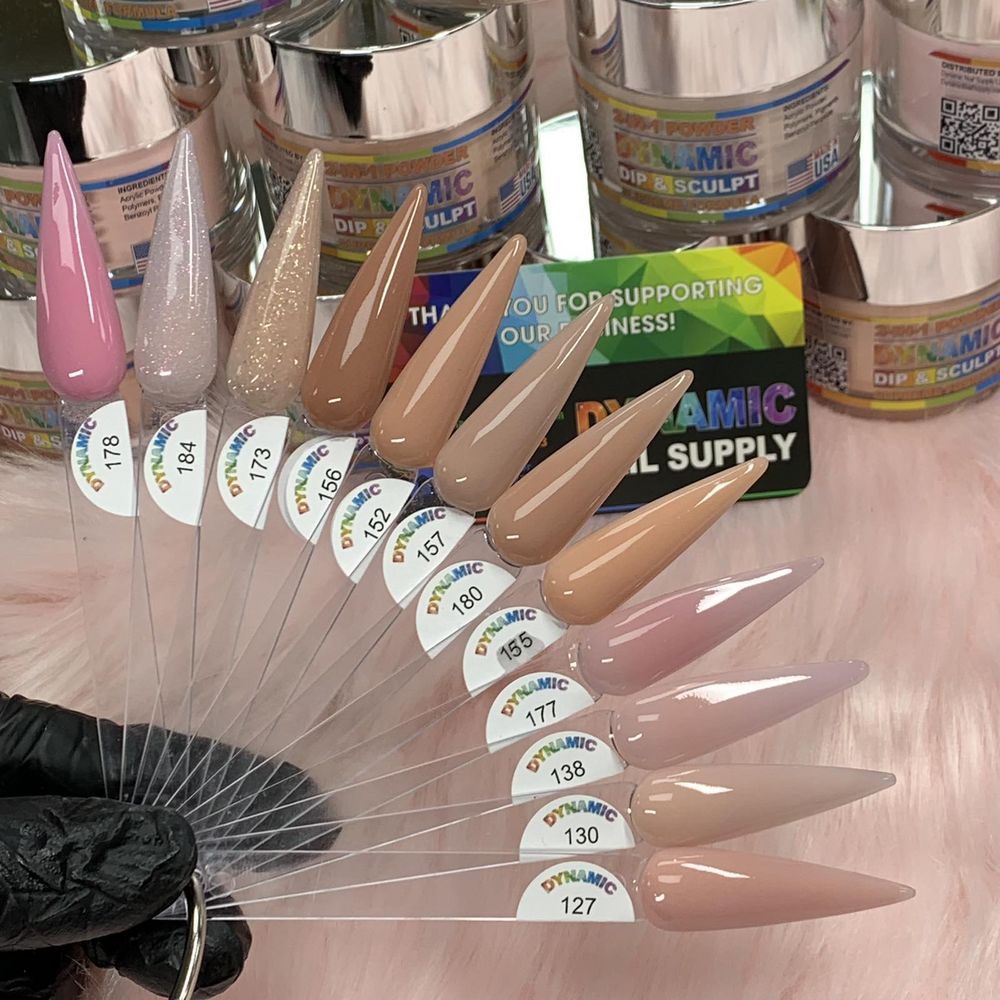 nude acrylic powder jars collection - 8